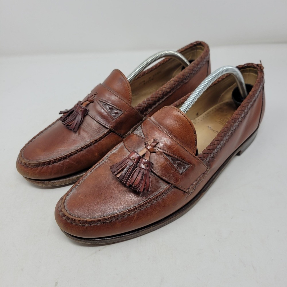 Vintage Allen Edmonds Shoes Mens Size 11.5 B Maxfield Tassel‎ Loafers Dress